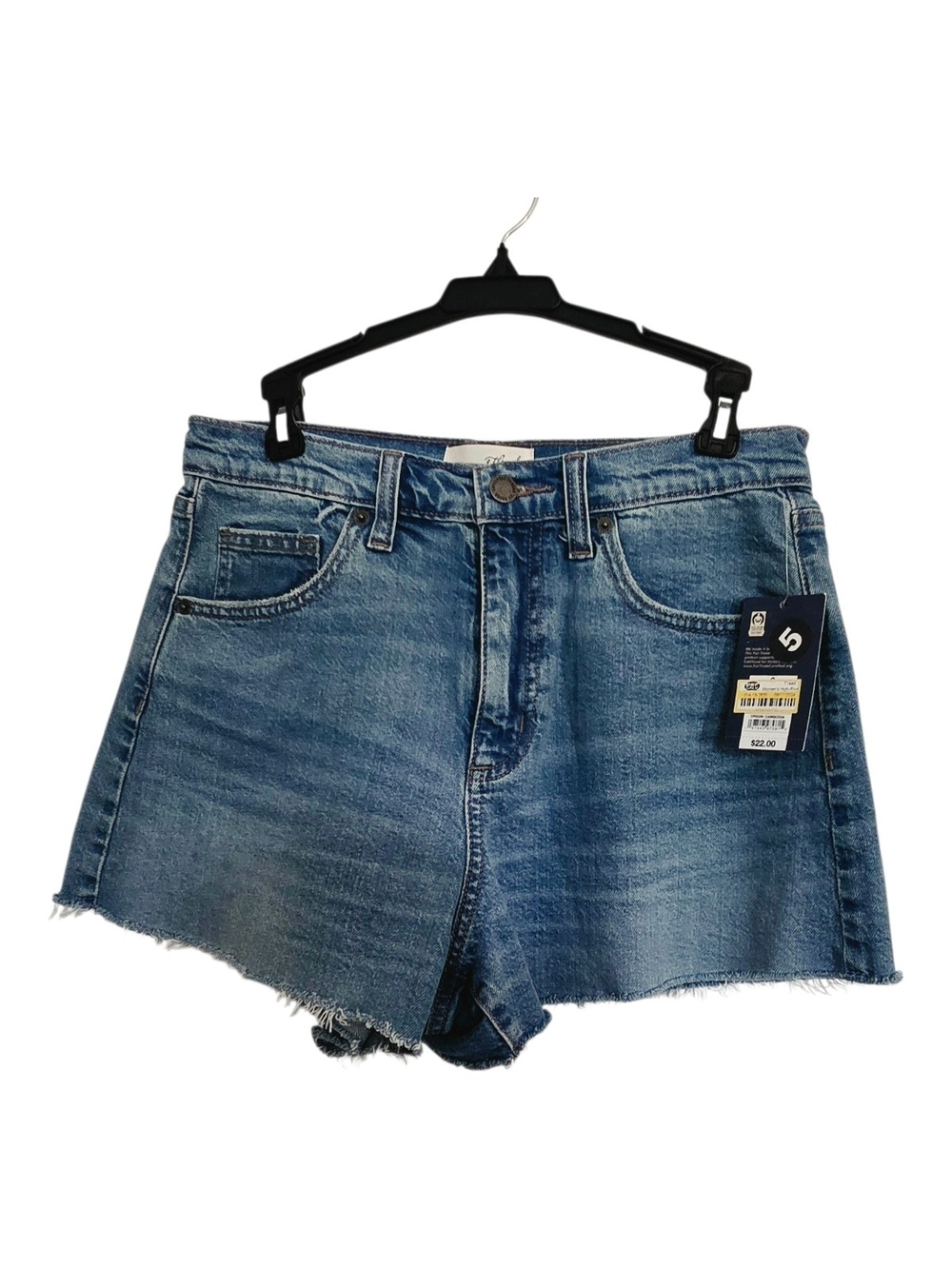 Universal Thread Medium Blue High-Rise Cutoff Denim Shorts